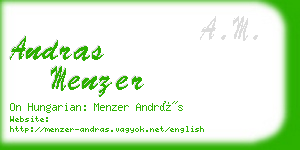 andras menzer business card